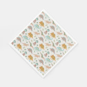 Dinosaurs Kids Hand Drawn Boho Dinosaur Pattern スタンダードランチョンナプキン (角)