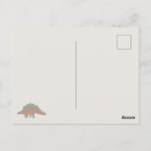 Dinosaurs Kids Hand Drawn Boho Dinosaur Pattern ポストカード (裏面)