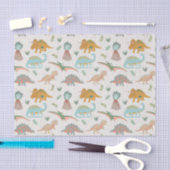 Dinosaurs Kids Hand Drawn Boho Dinosaur Pattern 薄葉紙 (クラフト)
