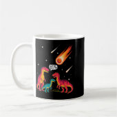 Dinosaurs Meteorite Sarcastic This Is Fine Funny コーヒーマグカップ (左)