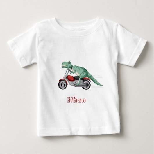 Dinosaurs personalized name ベビーTシャツ (正面)