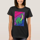 Dinosaurs Pride Bisexual Flag LGBTQ Proud Ally Pri Tシャツ (正面)
