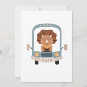 Dinosaurs Roar Raa Beep Boy Birthday Invitation 招待状 (裏面)