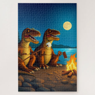 Dinosaurs roasting marshmallows ジグソーパズル