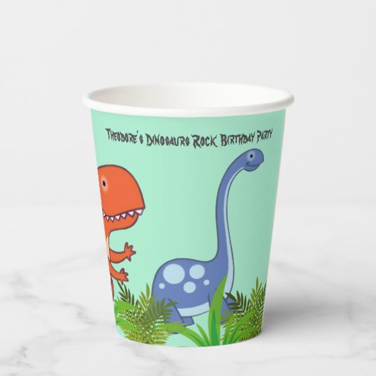 Dinosaurs Rock Birthday Party 紙コップ (裏面)