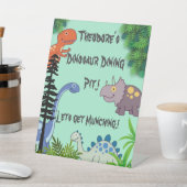 Dinosaurs Rock Birthday Party Snacks Sign 台座サイン (インサイチュ)