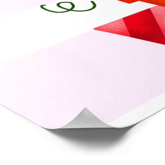 Dinosaurs Stomp Chomp and roar Birthday Girl ポスター (角)