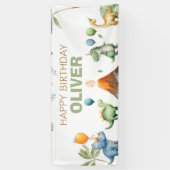 Dinosaurs T-Rex Boy Happy Birthday 横断幕 (縦)