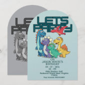 Dinosaurs Themed Boy Birthday Invitation  招待状 (正面/裏面)