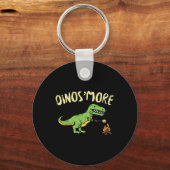 Dinosmore Funny Dino Smore Camping Dinosaur Camp C キーホルダー (正面)