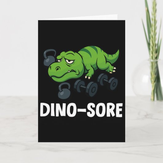 Dinosore Funny T-rex Gym Workout  カード (正面)