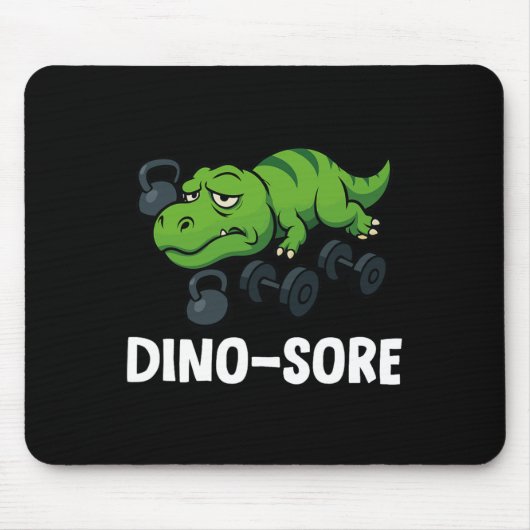Dinosore Funny T-rex Gym Workout  マウスパッド (正面)