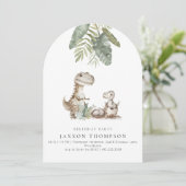 Dinosuar Arched Birthday Party招待 招待状 (スタンド正面)