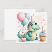 Dinozaur誕生日カード (正面/裏面)