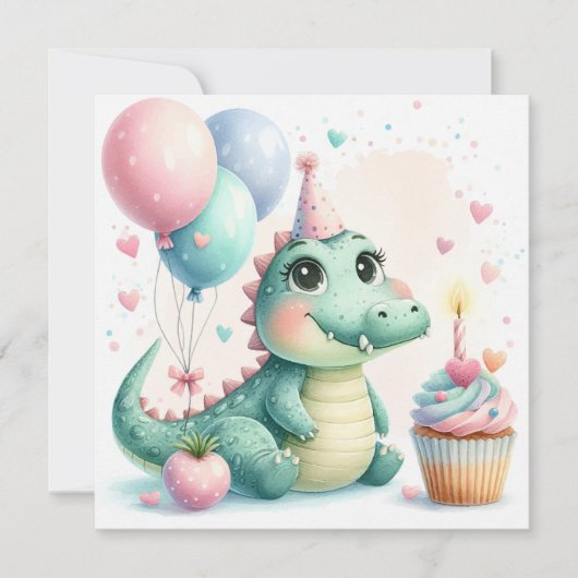 Dinozaur誕生日カード (正面)
