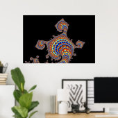 Dinozaur – フラクタルアート ポスター (ホームオフィス)