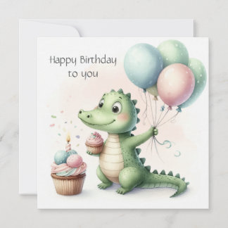 dinozaur birthday Personalize Custom カード