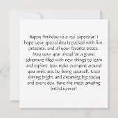 Dinozaur birthday Personalize Custom card (裏面)