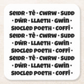Diodydd/飲み物(ウェールズ) スクエアペーパーコースター (正面)