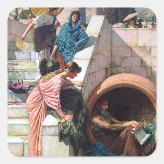 Diogenes 1882年John William Waterhouse著 スクエアシール (正面)