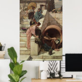 Diogenes by John William Waterhouse ポスター (ホームオフィス)
