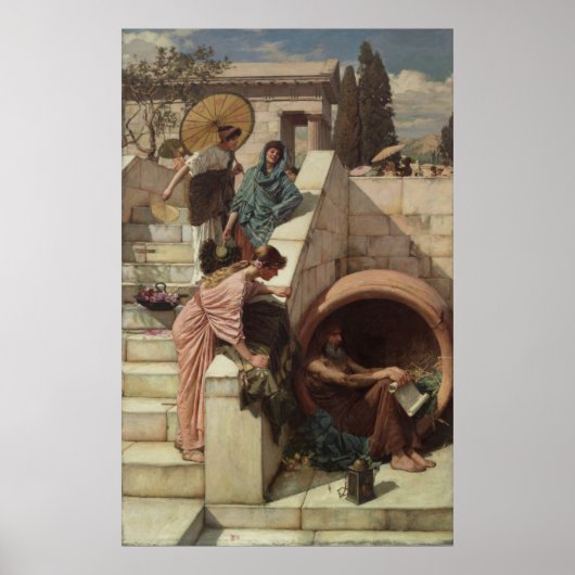 Diogenes by John William Waterhouse ポスター (正面)