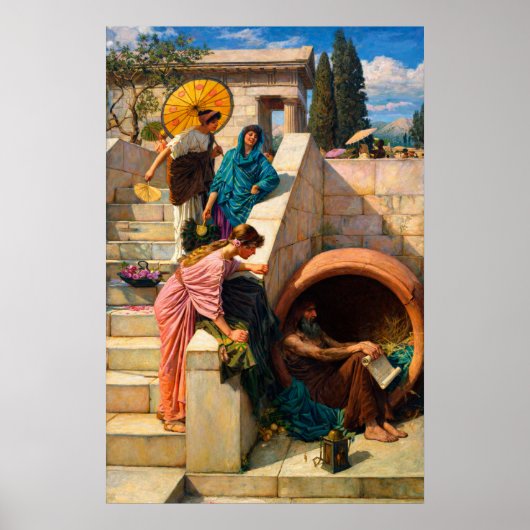 Diogenes by John William Waterhouse  ポスター (正面)