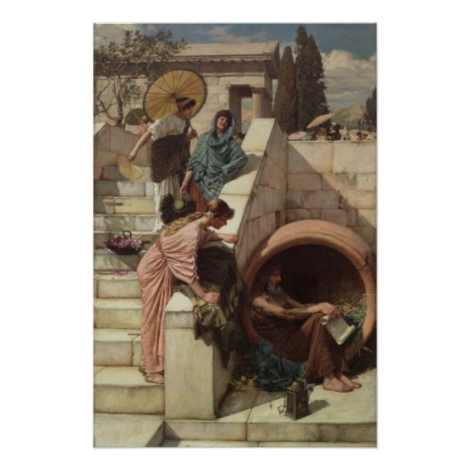 Diogenes by John William Waterhouse ポスター (正面)