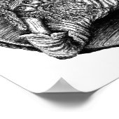 Diogenes surreal pen ink black and whiteスケッチ ポスター (角)