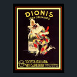 Dionis Gran Spumante Vintage Ad Poster 12 x 16 ポスター<br><div class="desc">ヴィンテージLeonetto Cappiello, アールデコ，広告ポスターDionis Gran Spumante</div>