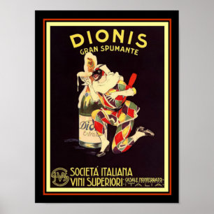 Dionis Gran Spumante Vintage Ad Poster 12 x 16 ポスター