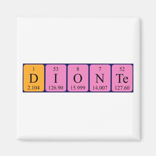 Dionte周期表名磁石 マグネット (正面)