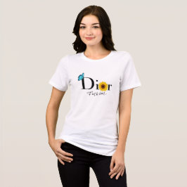 DiorファッションTシャツ（蝶とヒマワリ） トライブレンドＴシャツ