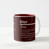 Dior Personalized Girl Name Meaning Coffee Mug ツートーンマグカップ (正面右)