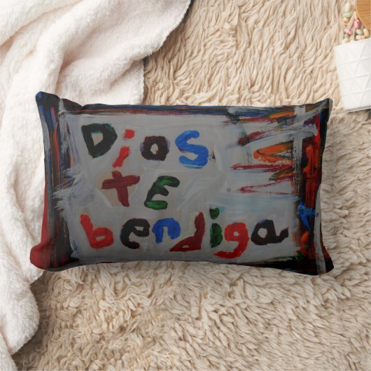 diosのteのbendigaの抽象芸術の枕 ランバークッション (ブランケット)