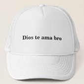 Dios Te Ama Bro Gorra – Fe Urbana con Estilo Retro キャップ (正面)