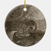 Dioscuriは船1731年を保護します(版木、銅版、版画) セラミックオーナメント (裏面)