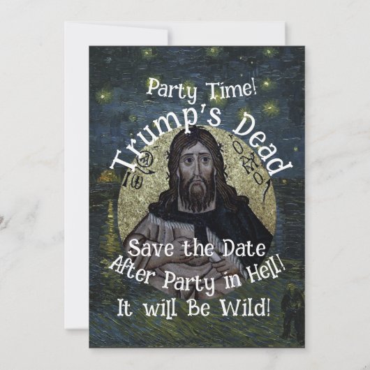 Dioxide Trump Releases Baltimore Crab Cakes War 招待状 (裏面)