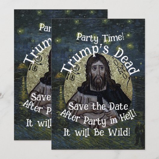 Dioxide Trump Releases Baltimore Crab Cakes War 招待状 (正面/裏面)