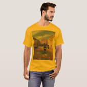 DipイエローハーフTシャ最高のツの印スタイリッシュ刷アイテム Tシャツ (正面フル)