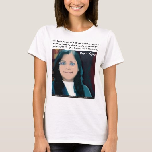 Dipali Ojha引用文Tシャツby RoseWrites Tシャツ (正面)