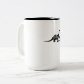 Diplodocus Dinosaur Funnyママの母の日のギフト ツートーンマグカップ (正面左)