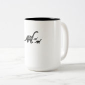 Diplodocus Dinosaur Funnyママの母の日のギフト ツートーンマグカップ (正面右)