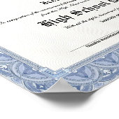 Diploma Keepsake for High School Graduation ポスター (角)