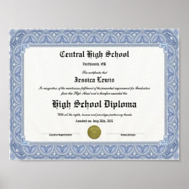 Diploma Keepsake for High School Graduation ポスター
