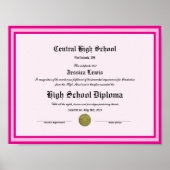 Diploma Novelty High School Keepsake ポスター (正面)