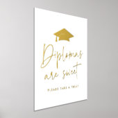 Diplomas Are Sweet Graduation Party Foil Sign 箔ポスター (レイダウン)