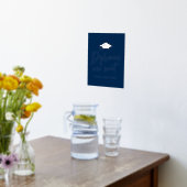 Diplomas Are Sweet Navy Graduation Party 箔ポスター (レイダウン (キッチン))