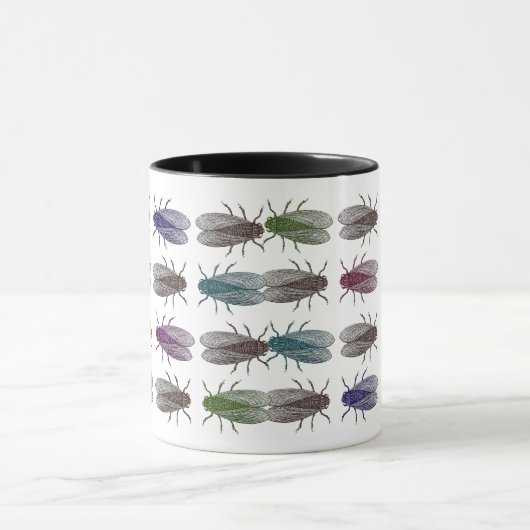 Dipterologistのコーヒー・マグ-ミバエの実験室 マグカップ (中央)