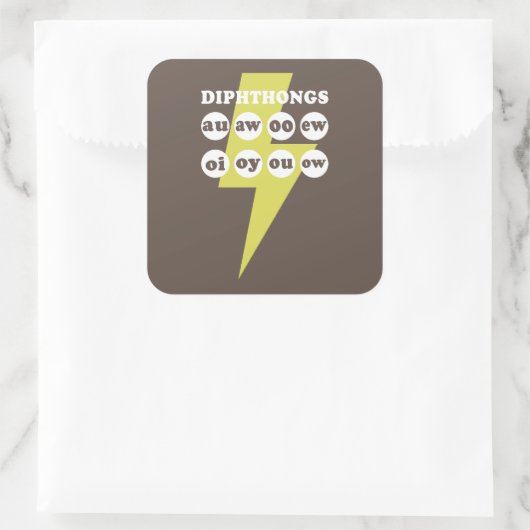 Diptongsの学英語(フォニックス付き) スクエアシール (バッグ)